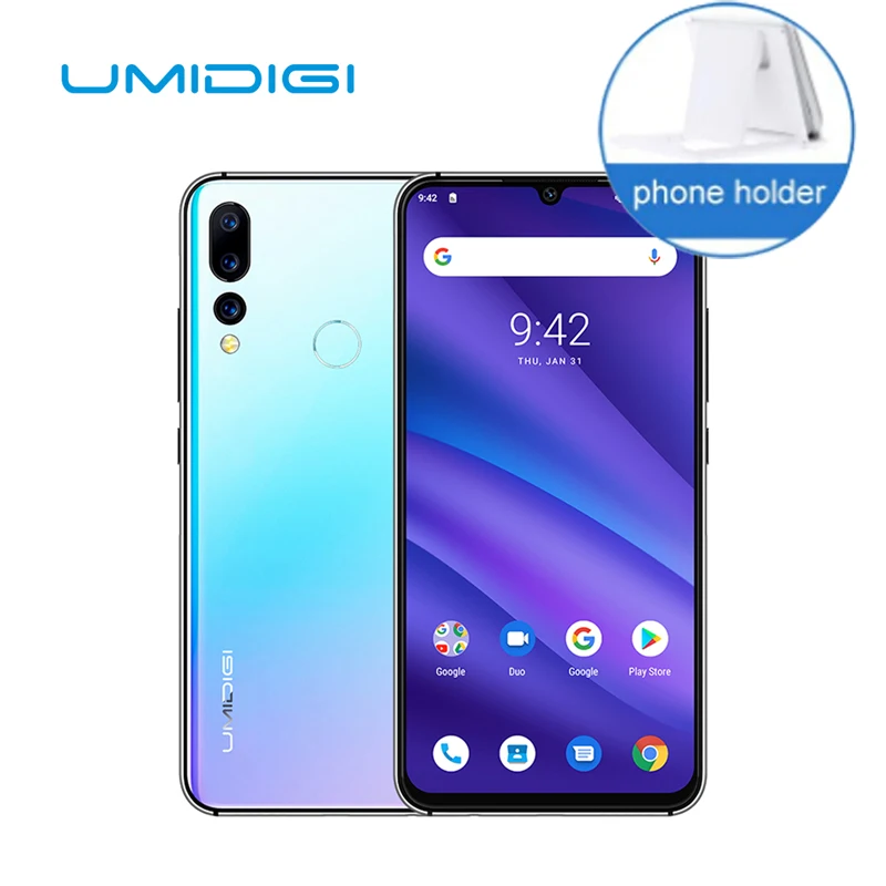 Add phone holder UMIDIGI A5 Pro 6," FHD+ 16 МП Тройная камера Android 9,0 Helio P23 Octa-core 4150 мАч Global LTE 4G отпечаток пальца смартфон - Цвет: Add phone holder