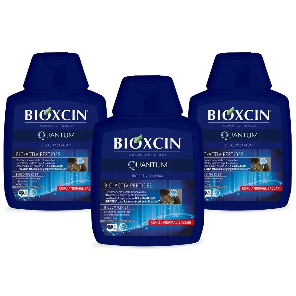 

3 Pieces Bioxcin Quantum Shampoo for Anti-Loss Dry / Normal Hair 10fl Oz - 300ml FREE SHIPPING