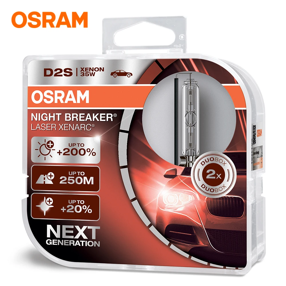 Автомобильные ксеноновые лампы Osram Xenarc Night Breaker Laser D2S (+200%) 66240XNL 66240XNL-HCB |
