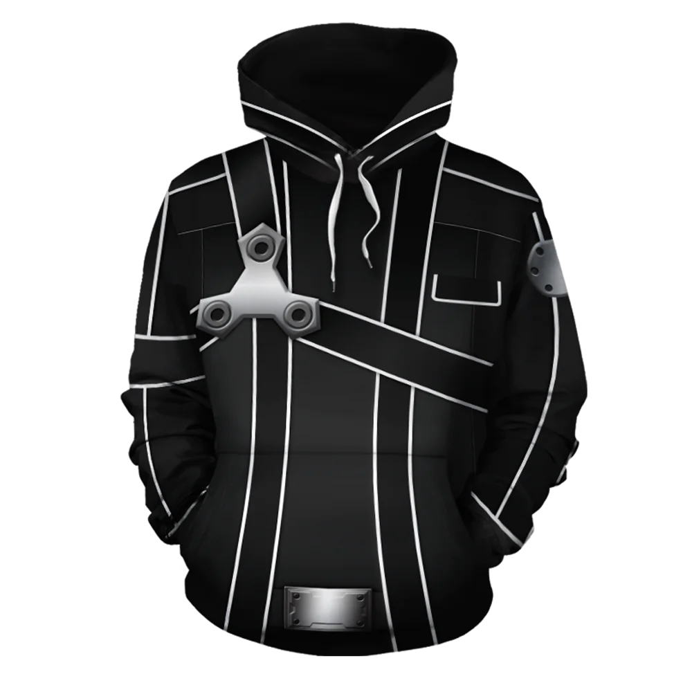 Повседневный стиль Эпический аниме принт меч искусство онлайн Кирито