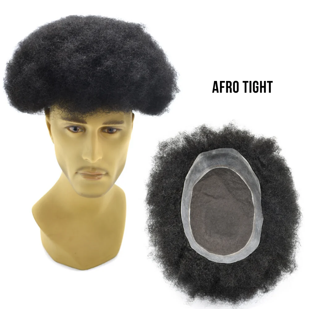 Афро кудрявые мужские s Toupee кружева ПУ африканская Американская система