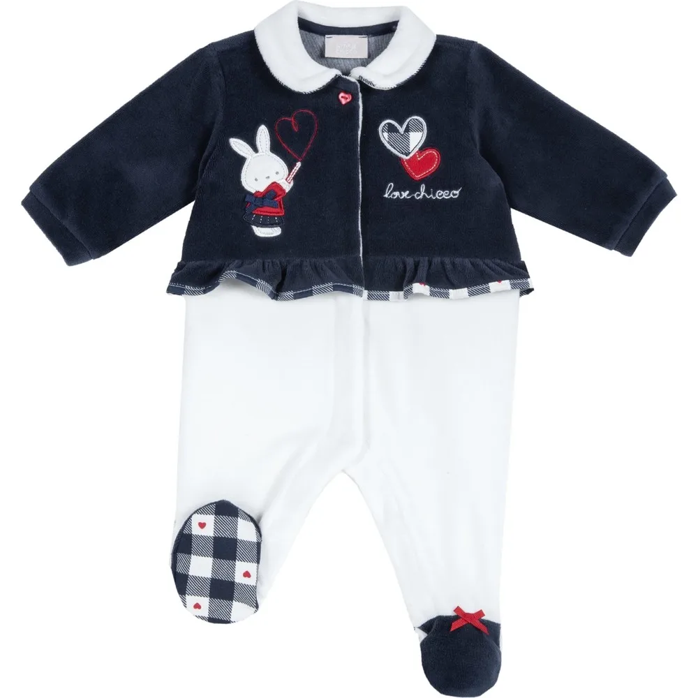 

Chicco Tavşanlı, Bow and Frilly Şönil Jumpsuit