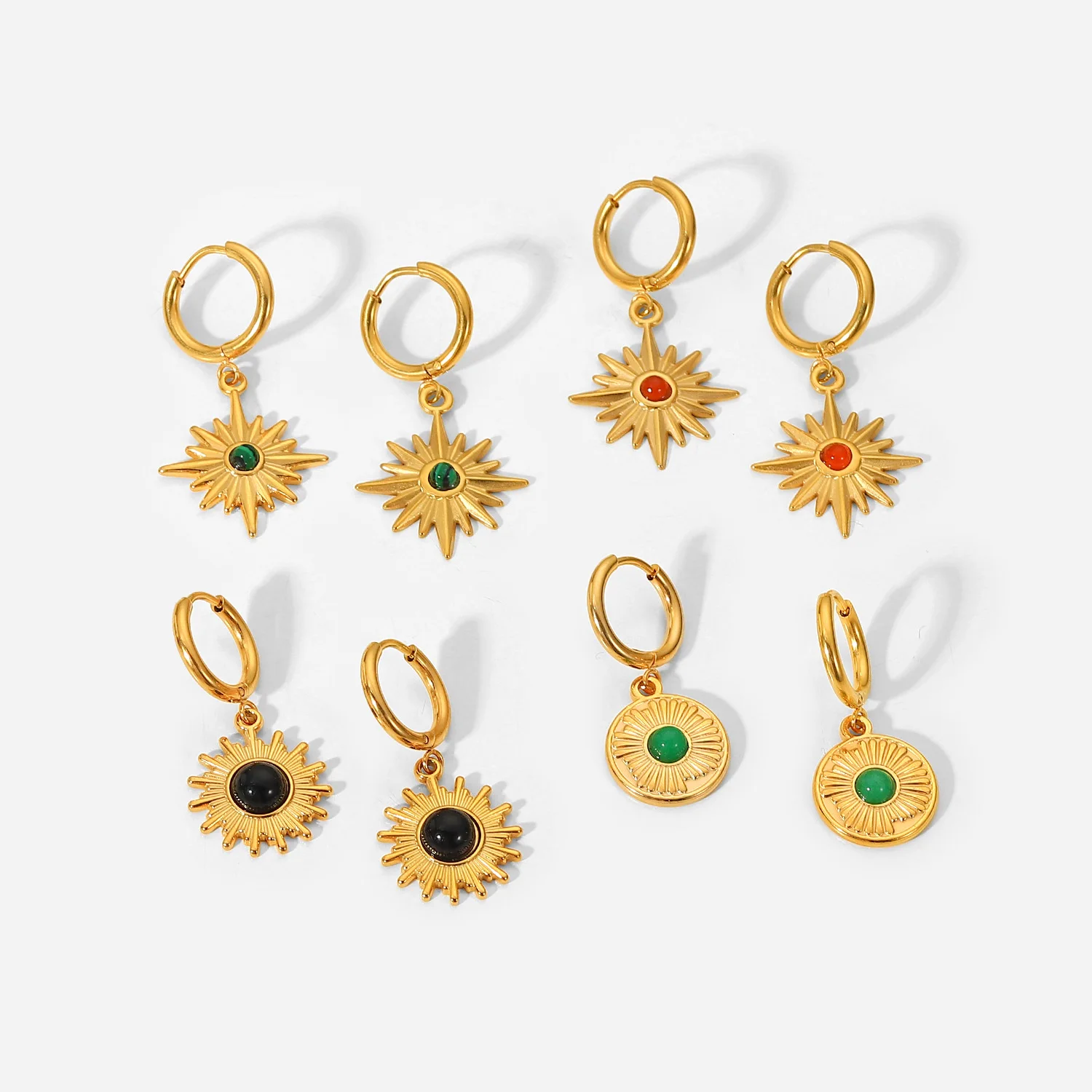 Серьги-кольца Huggie из нержавеющей стали ювелирные украшения 18-каратного золота с