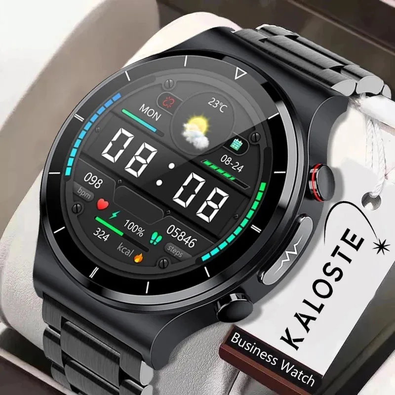 

New Health Smart Watch Men ECG+PPG Body Temperature Blood Pressure Heart Rate Waterproof Wireless Charger Smartwatch 360*360 HD