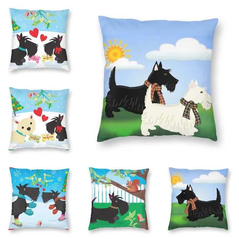 

Стильный черно-белый чехол для диванной подушки для домашнего животного