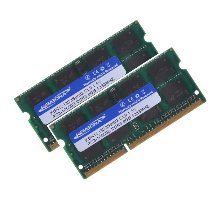 ОЗУ So-Dimm 16Gb PC3-10600s DDR3-1333 KemBona (Samsung) KBN1333D3S9/8G CL9 1 5v (Kit 2x8Gb) | Компьютеры и офис