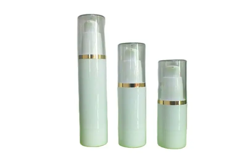50ml plastic white airless bottle gold line lid serum/lotion/emulsion/liquid foundation/eye essence/sunscreen cosmetic packing | Красота и