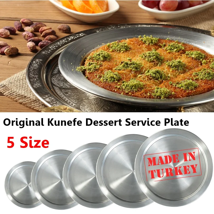 Kunefe тарелка обслуживание Презентация десерт лоток нержавеющая алюминиевая