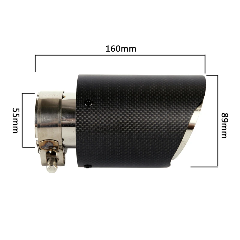 

Universal Car Exhaust Tips Muffler Exhaust Pipe for Auto SUV Exhaust Tip Pipe 52-59mm ID 89mm OD