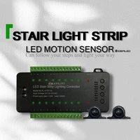 LED Motion Sensor COB Light Strip Stair 16 Channel Controller Indoor Motion Night light 12V/24V Flexible Strip for Stair Lights