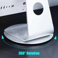 imac stand 360 rotation computer monitor base disc non slip laptop notebook aluminum alloy dock for apple television projector