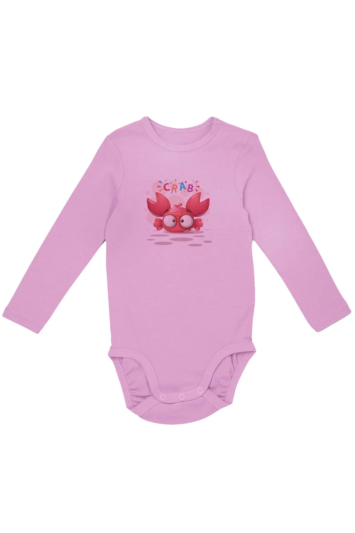 Angemiel/милый Краб для маленьких девочек Розовый С длинными рукавами Zibin|Ромперы| |
