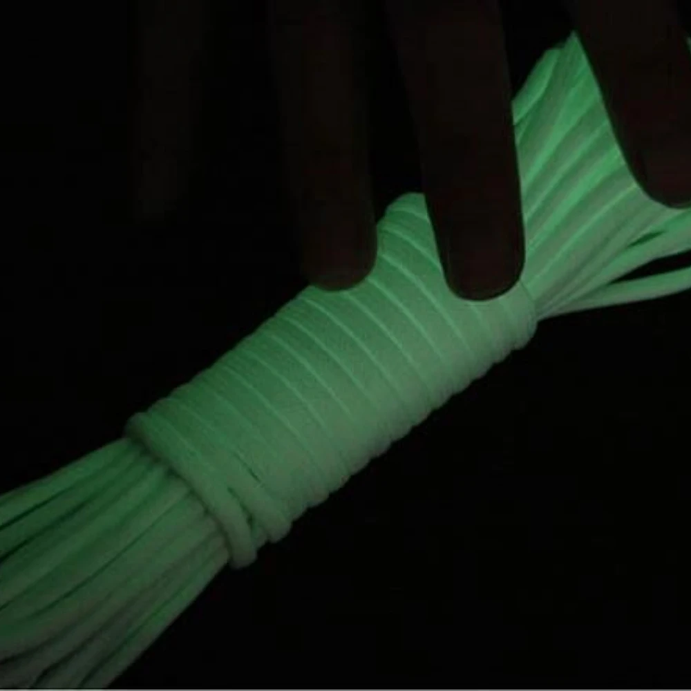 

Climbing Rope Paracord 550 Survival Parachute Bracelet Cord Lanyard Tent Luminous Reflective Rope 9 Stand 4MM Hiking Clothesline