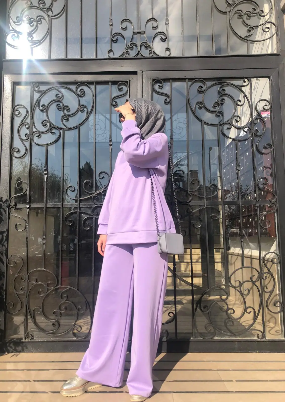

Yeni Sezon Mor Takm - Hijab Fashion Alt st Takm - Tesettr Takm