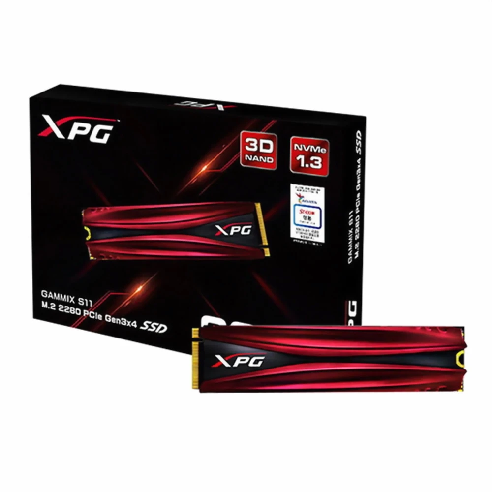 Жесткий диск SSD ADATA 512 ГБ 3D NAND TLC [AGAMMIXS11P 2TT C]|Внутренние твердотельные накопители