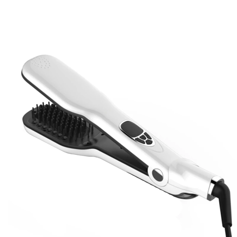 Steam Hair Straightener Brush PCT Fast Heating Flat Iron Professional Electric Comb Irons | Красота и здоровье