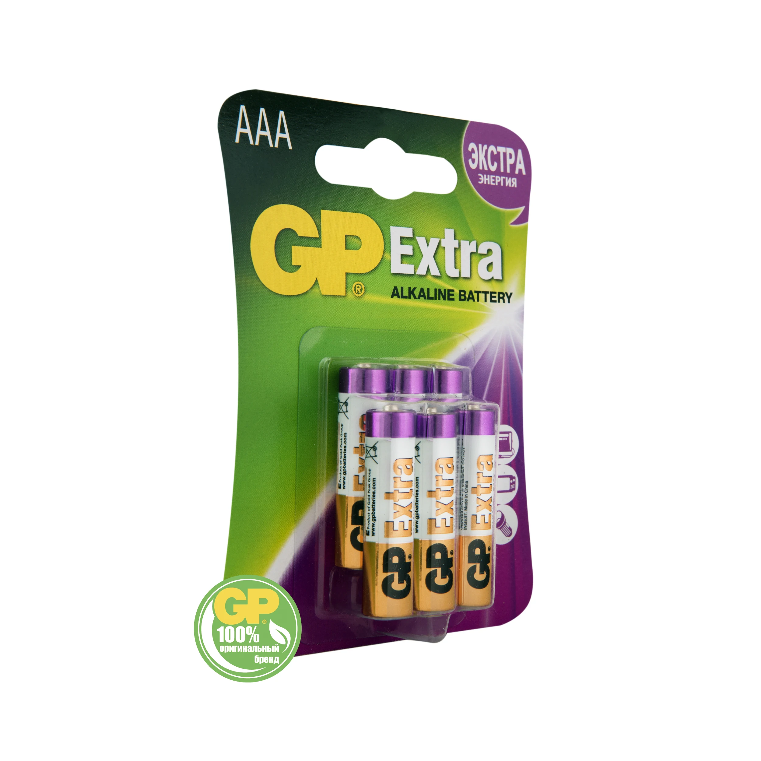 Батарейки 24AX Extra Alkaline GP AAA (LR03) 6 штук (24AX-2CR6 Extra) | Электроника