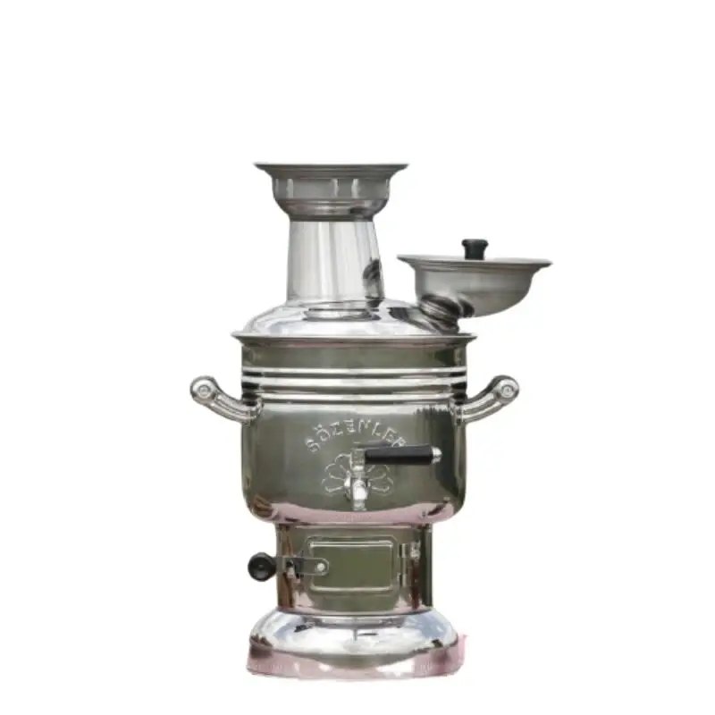 Online Paslanmaz çelik semaver çaydanlık sıcak Сamping su ısıtıcısı teaware çay seti kamp ekipmanları kahve makinesi ocağı çay kömürü piknik