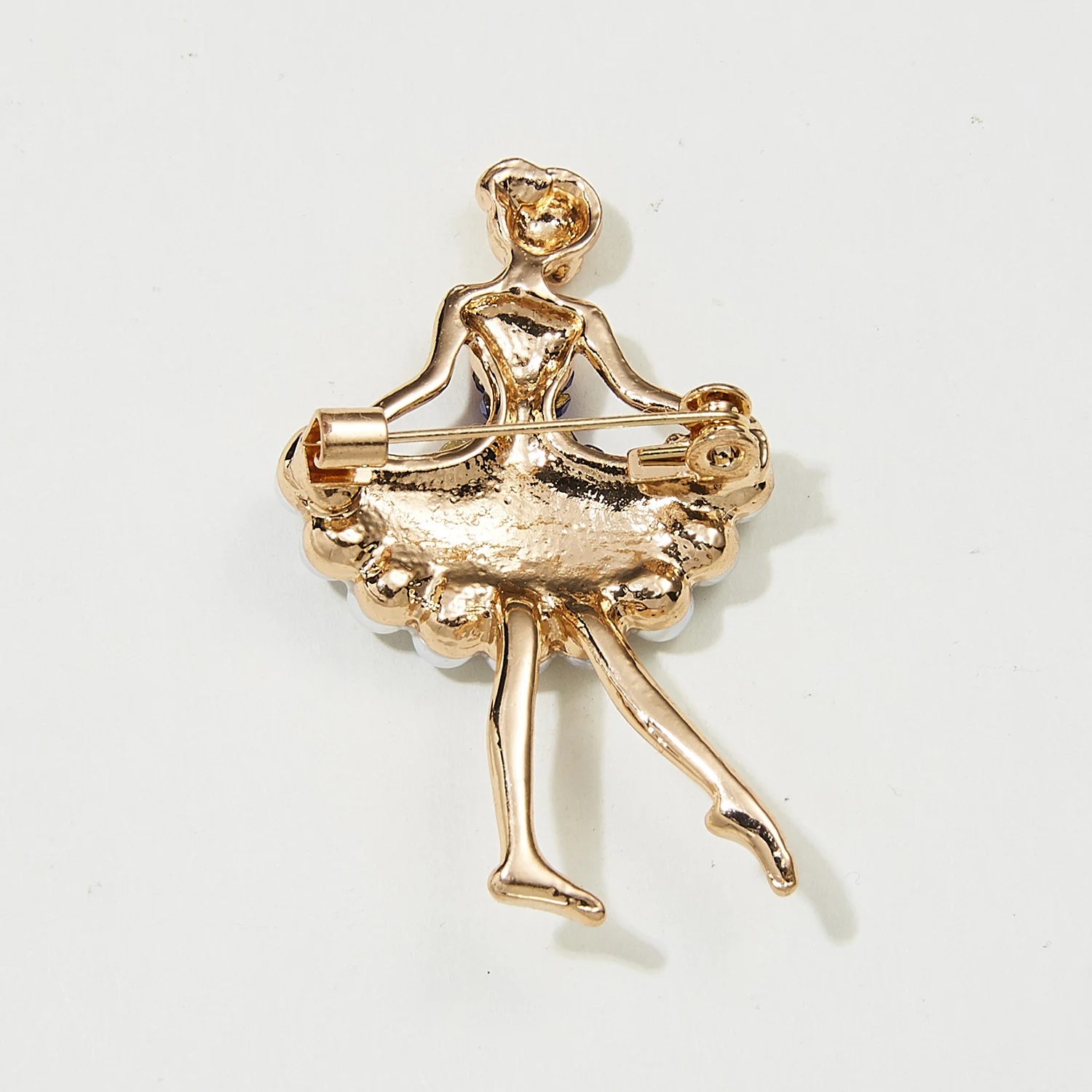 Женская металлическая брошь в виде Танцующей Балерины с кристаллами - купить по