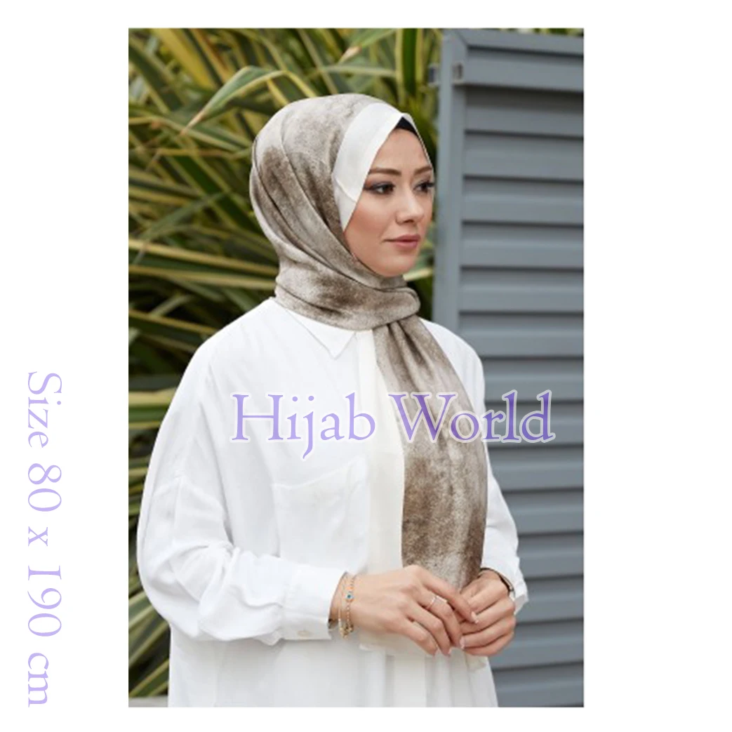 

Cloudly Pattern Luxury Scarf Muslim Hijab Femme Musulman Islam Woman Veil Headscarf 80 x 190 Elegant