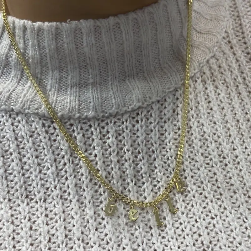 Thick 314cc Chain Gold Plated Is Letter Silver Necklace | Украшения и аксессуары
