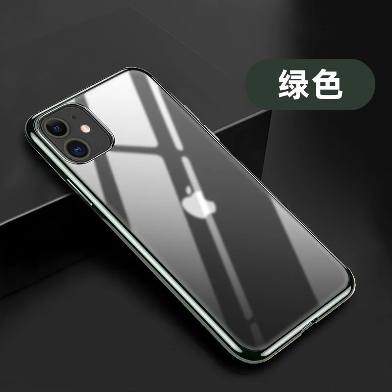 

Plating Shockproof Matte Phone Case For iPhone 11 Pro Max Luxury Ultra Thin Transparent Lens Protection Cover