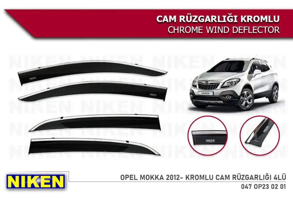 Для Opel Mokka ветровым щитком хром Дождь Окно козырек 2012 2013 2014 2015 2016 2017 2018 2019 2020 и 4 шт.