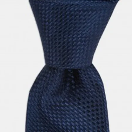 

Plain navy blue silk tie 67827954