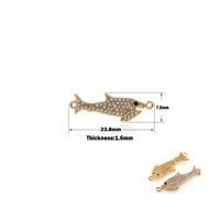 beautiful fish with crystal pendant female new fashion unique rhinestone jewelry gift suitable for bracelet necklace making