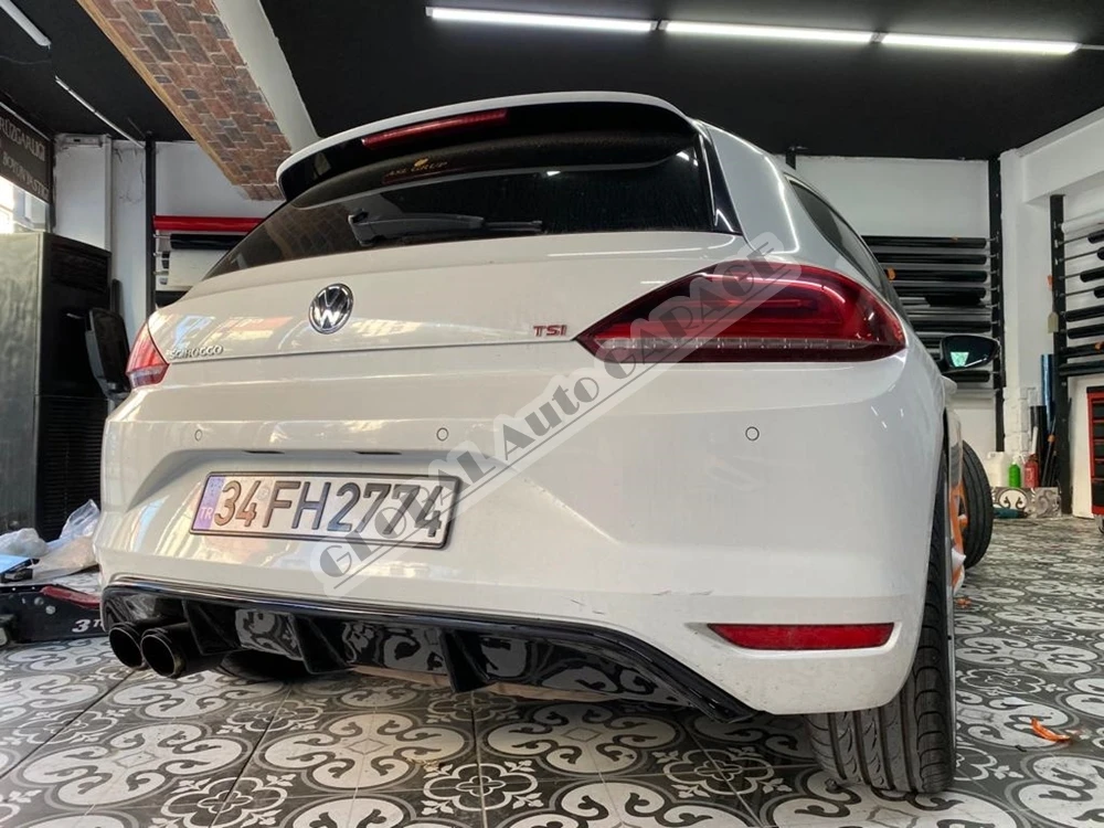 Удлинитель диффузора для Volkswagen Vw Scirocco 2015 2016 2017 2018 2019 2020 2021 насадка на задний