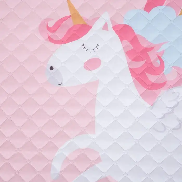 Покрывало детское и наволочка Этель 1 5 сп 'Pink unicorn' 145х210 см 40х60 микрофибра |