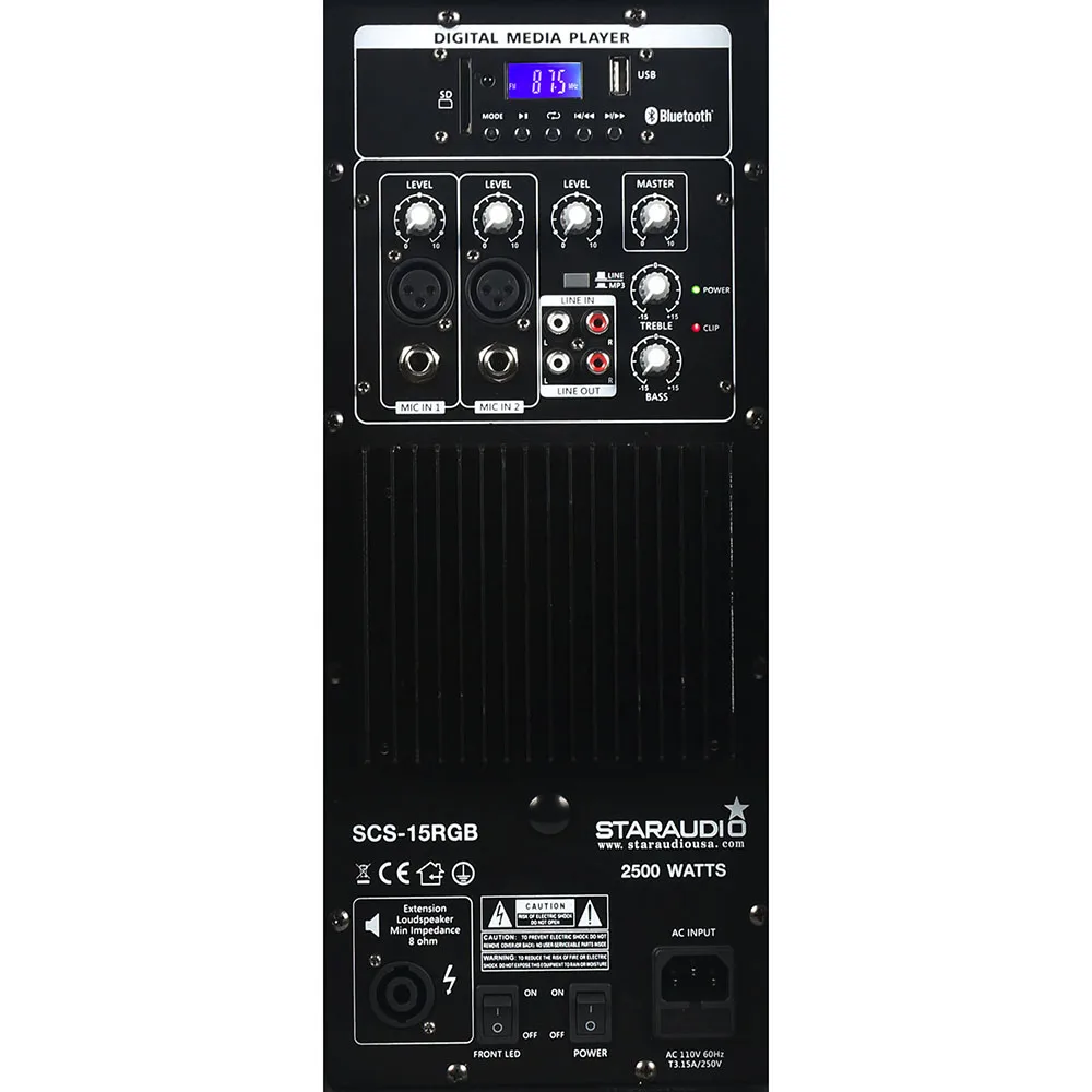 STARAUDIO 15 &quot2500 Вт DJ PA питание активная Bluetooth акустическая система аудио спикер для