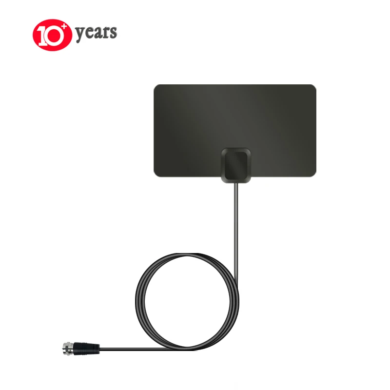 

Cheap Mini Flat Indoor HDTV Antenna Factory Price 4K Digital Active 1080P TV Aerial with Amplifier for DVB-T2 ISDB ATSC UHF VHF