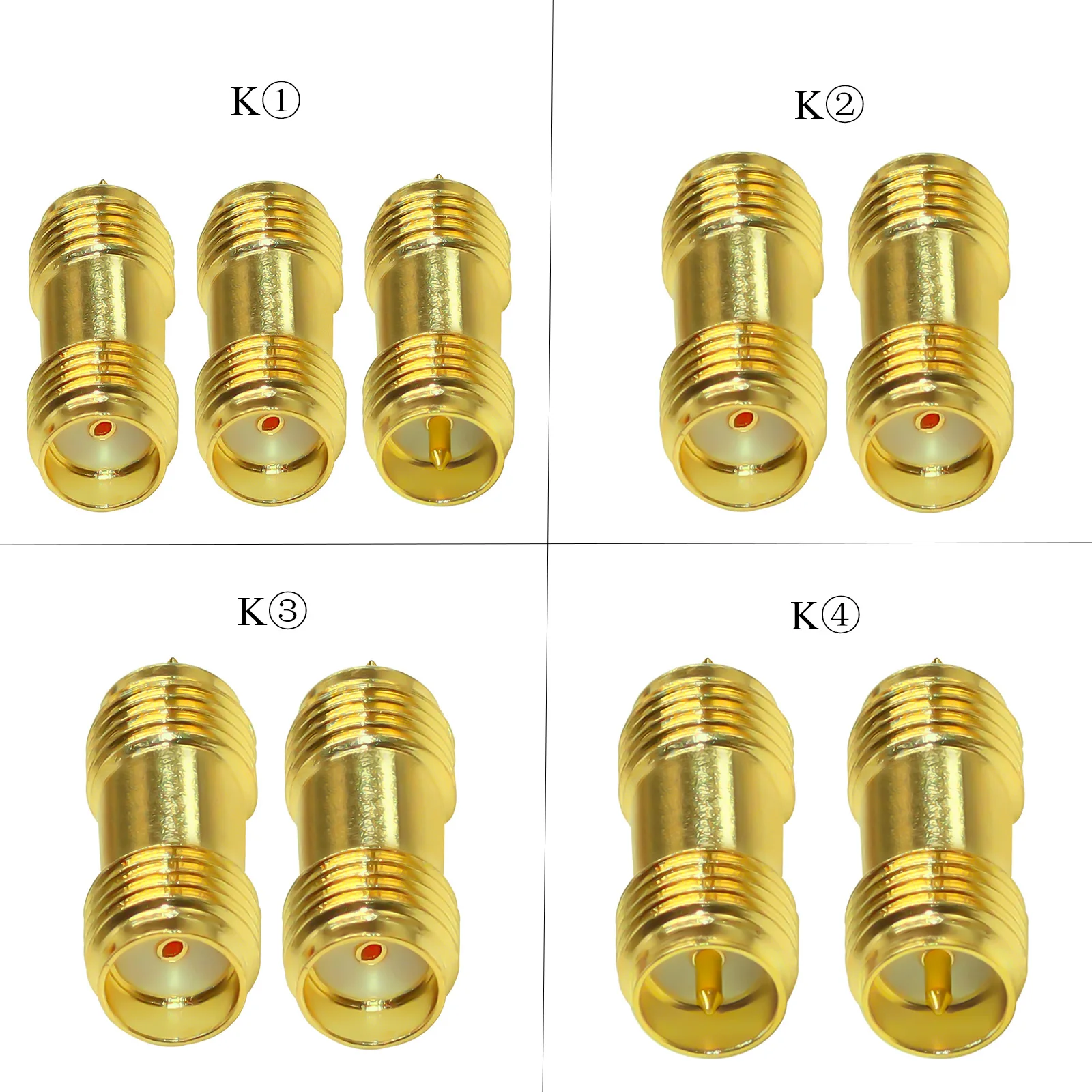 3 шт./лот 2 SMA муфта цилиндрический адаптер гнездо в женский RF разъем комплект