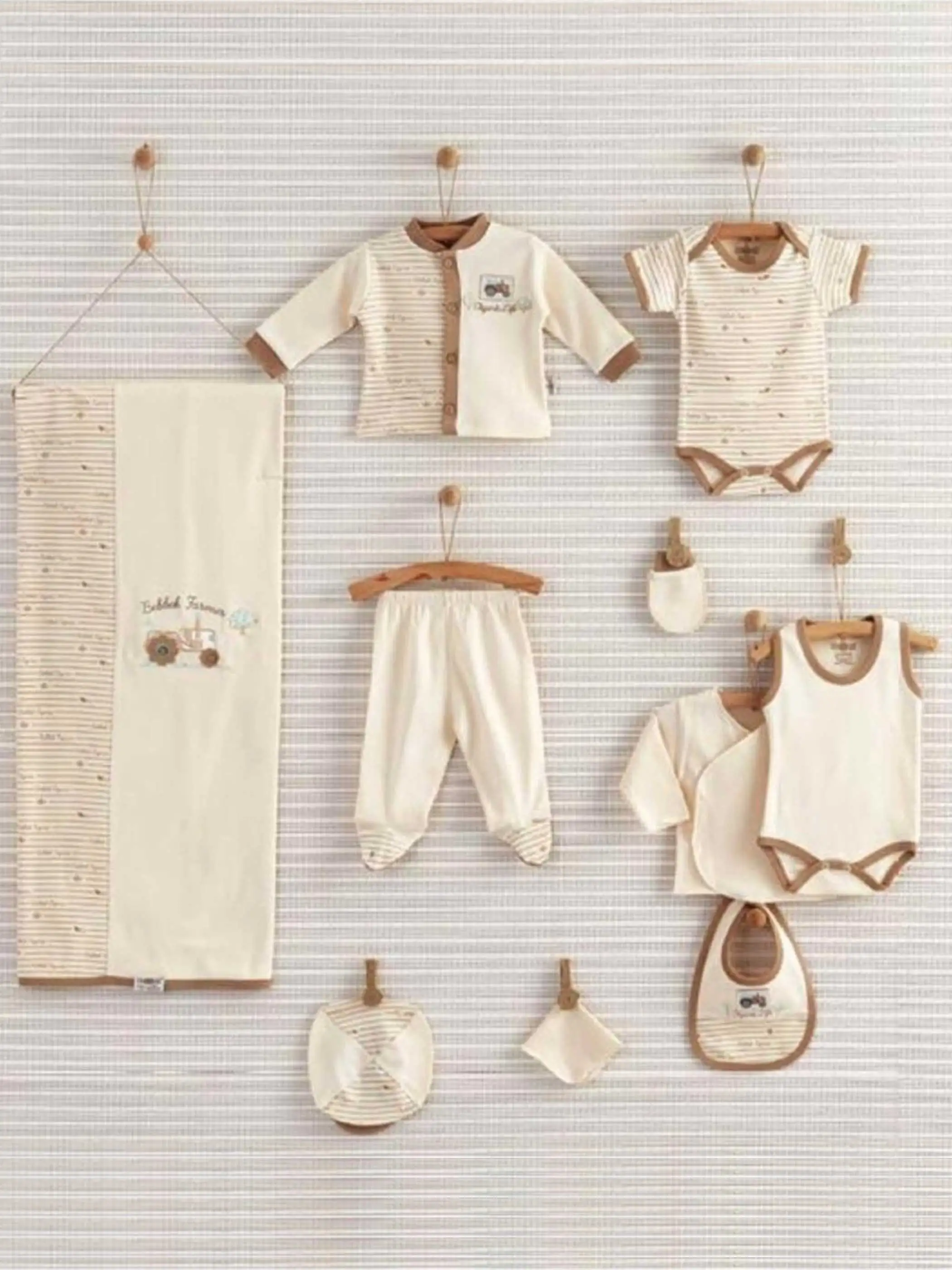 

Baby Girl Boy Babies Newborn Clothing 10-pcs Hospital Outlet Custom Fabric Antibacterial Babies Healthy Safe Outfit Sets Dresses