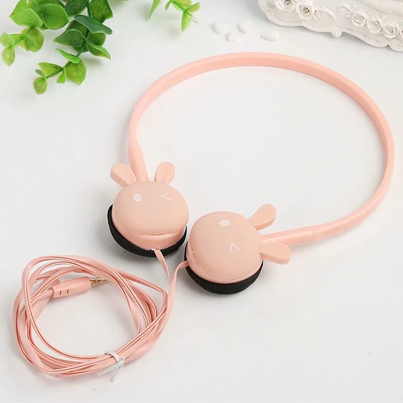 Стереонаушники с симпатичным Кроликом наушники заушным крючком 3 5 мм Спортивная