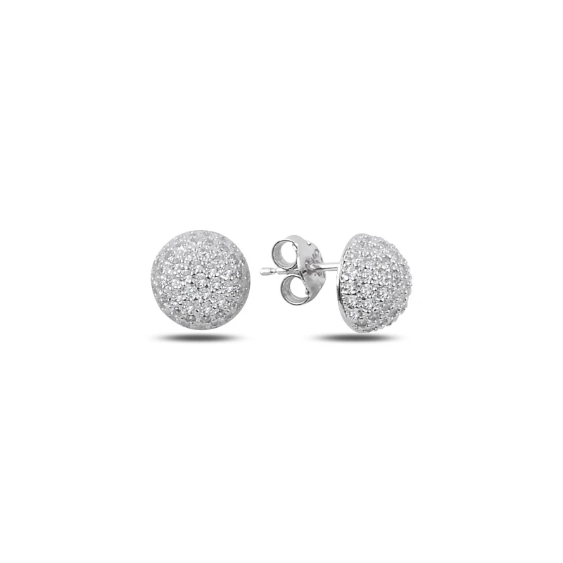 

Серебряные 925 пробы циркониевые серьги 9 мм