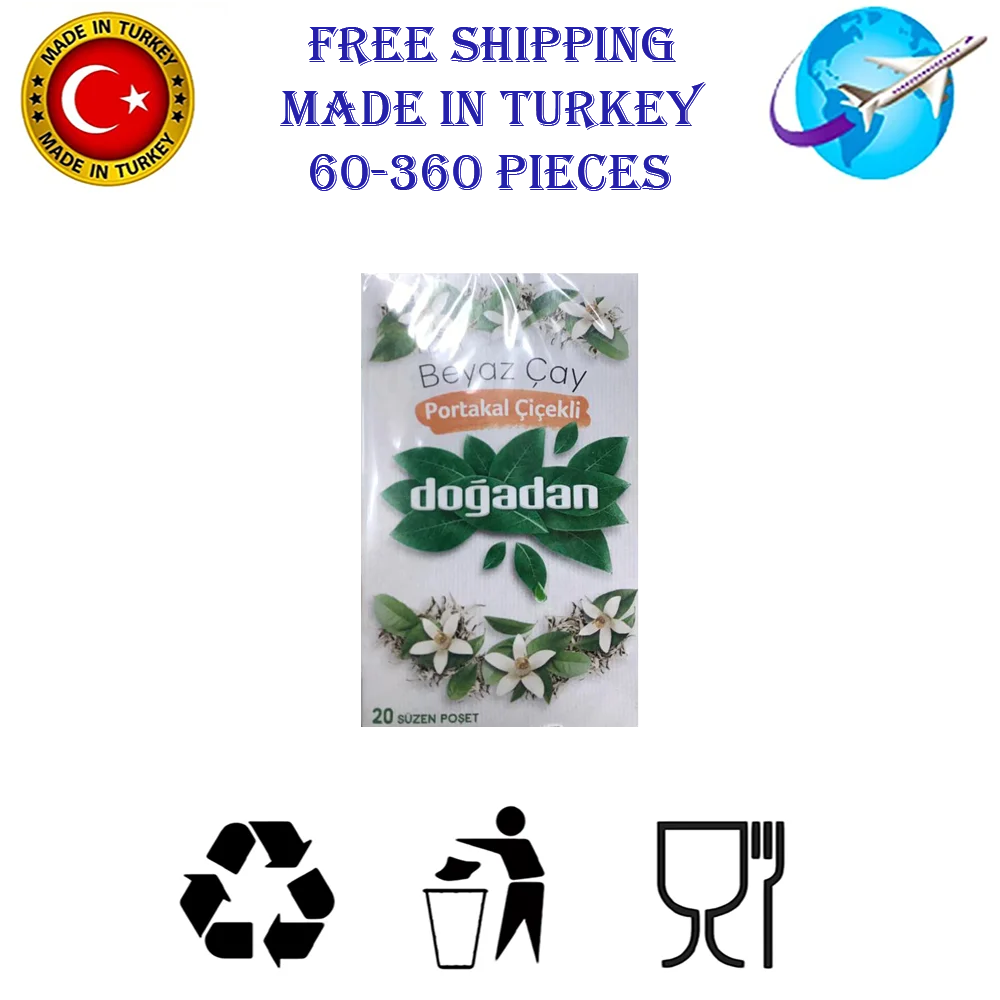 

Turkish tea dogadan white tea with orange flowers bags free shipping 60-360 pieces in 3-18 package made in turkey