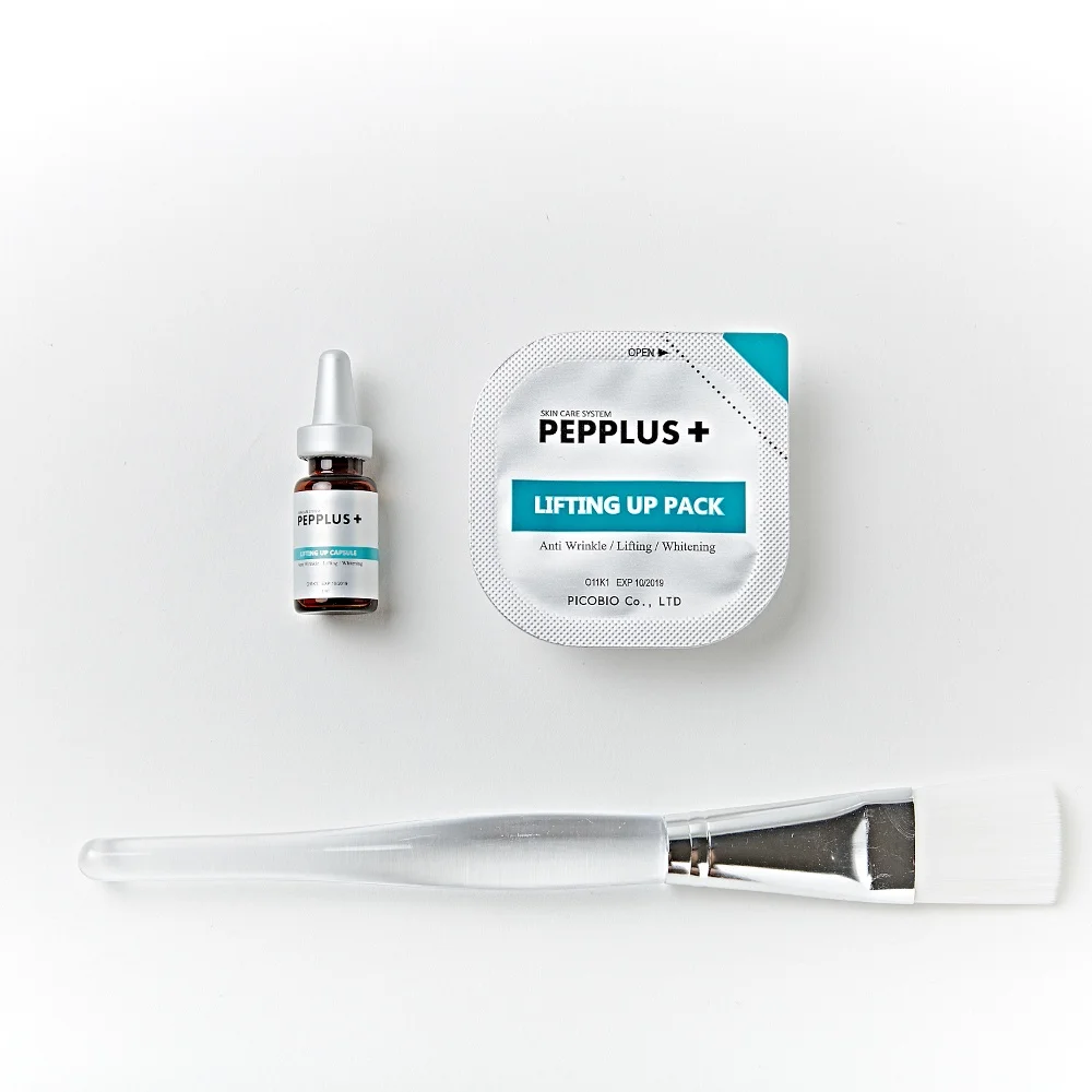 Peptide two-piece face mask Super lifting pepplus + special skin care program set for 4 treatments | Красота и здоровье
