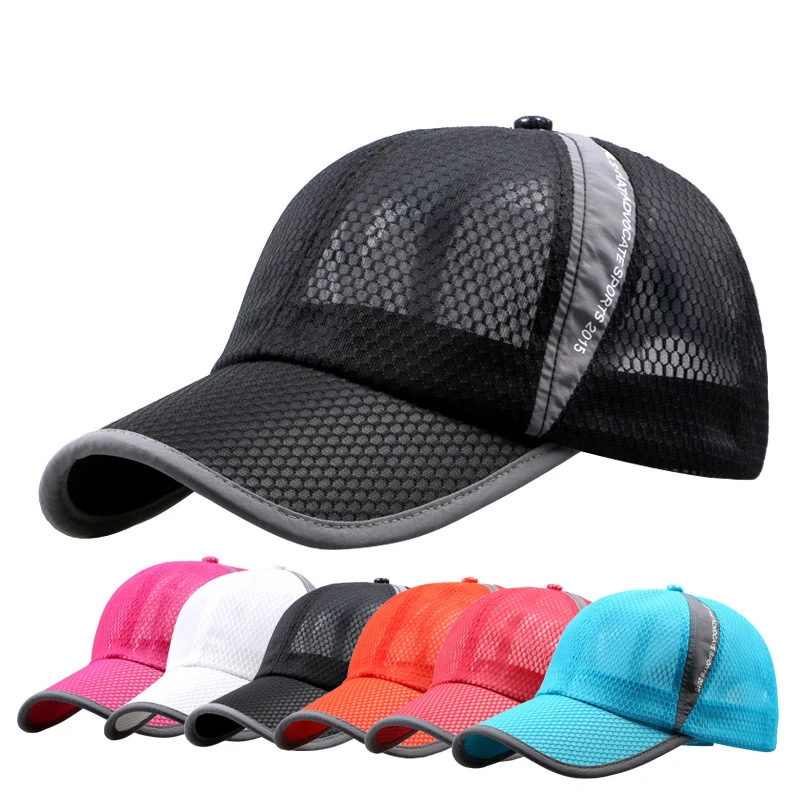 

Summer Full Mesh Baseball Hat Quick Dry Visor Cap Lightweight Sun Protection Outdoor Sport Running Hat Peaked Caps Men Women