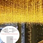 СВЕТОДИОДНАЯ Гирлянда в виде сосулек, рождественские украшения для дома и улицы, водонепроницаемая сказосветильник лампа, новогодний декор