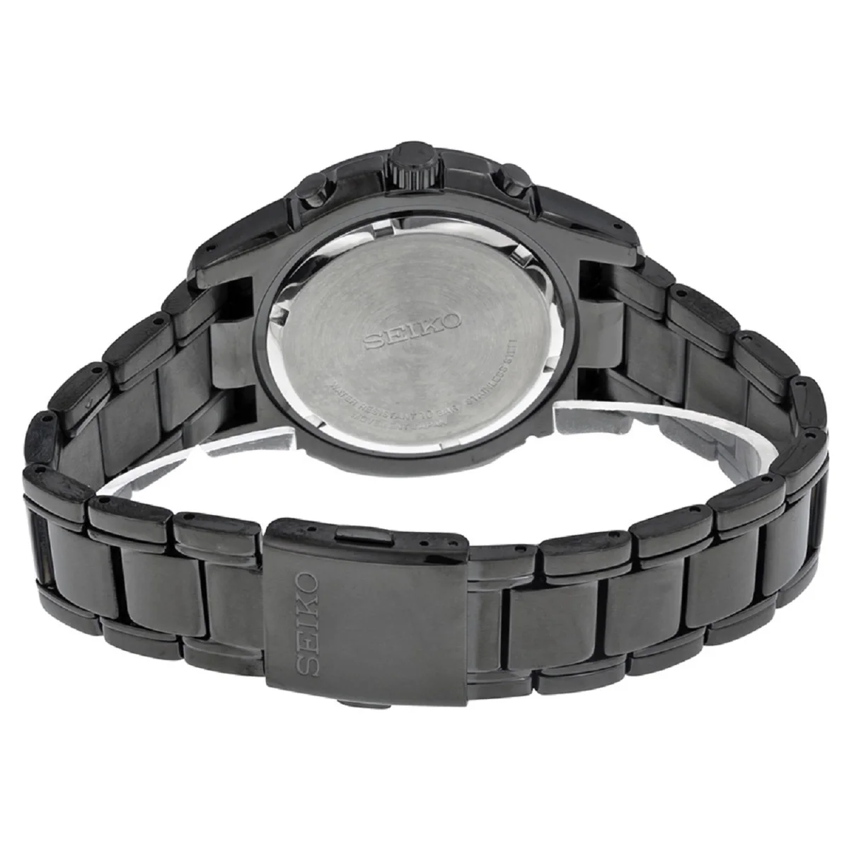Мужские солнечные часы Seiko SSC095P1 хронограф с будильником стальной ремешок 100 м