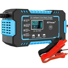 Car Battery Charger 12V Fully Automative Battery Charger 6A 3-stage Intelligent Battery Charger for GEL WET AGM Battery