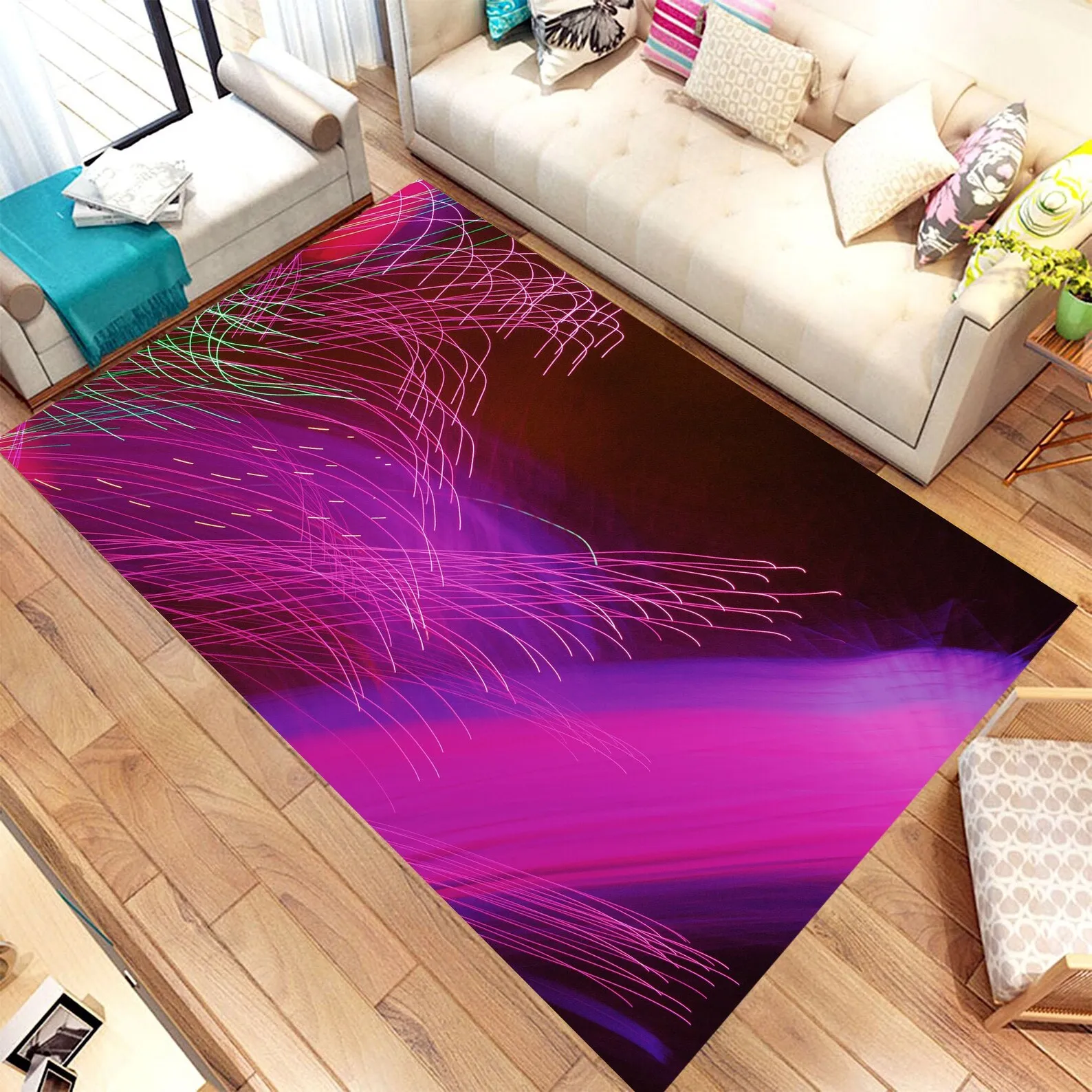 

Abstract Rug, 3d Print Rug,Purple Rug, Modern Rug,Home Decor Carpet,For Living Room Rug,Fan Carpets, Area Rug, Non Slip Rugs