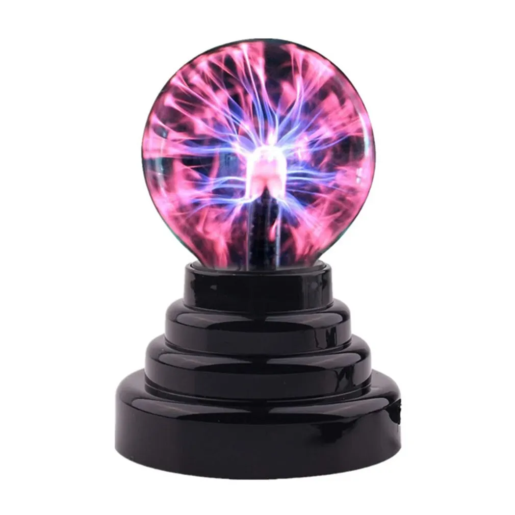 

ICOCO 3 inch USB Plasma Ball Electrostatic Sphere Light Magic Crystal Lamp ball Desktop Globe Laptop Light Lamp Christmas Party