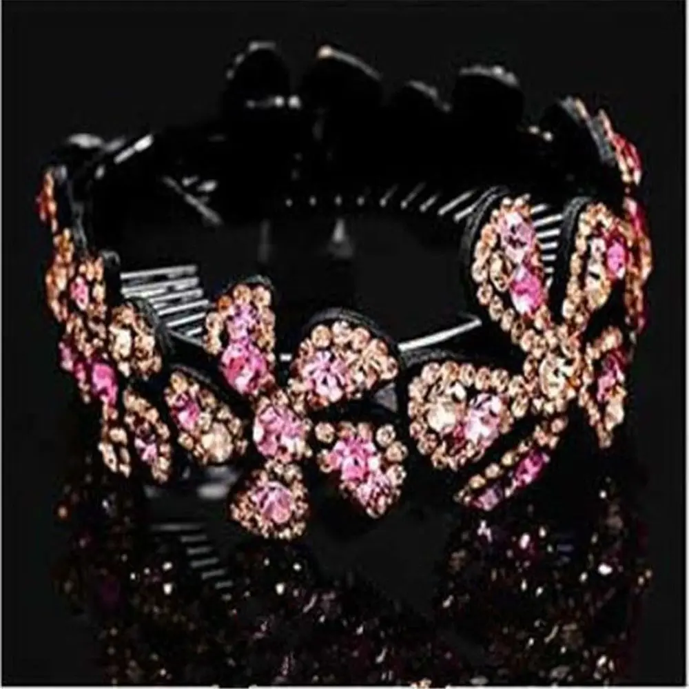 

Fashion Flower Hair Clip Hair Claw Hair Accessories For Women Girls Headwear Rhinestone Hairpin Bird Nest Floral Twist Hair Clip