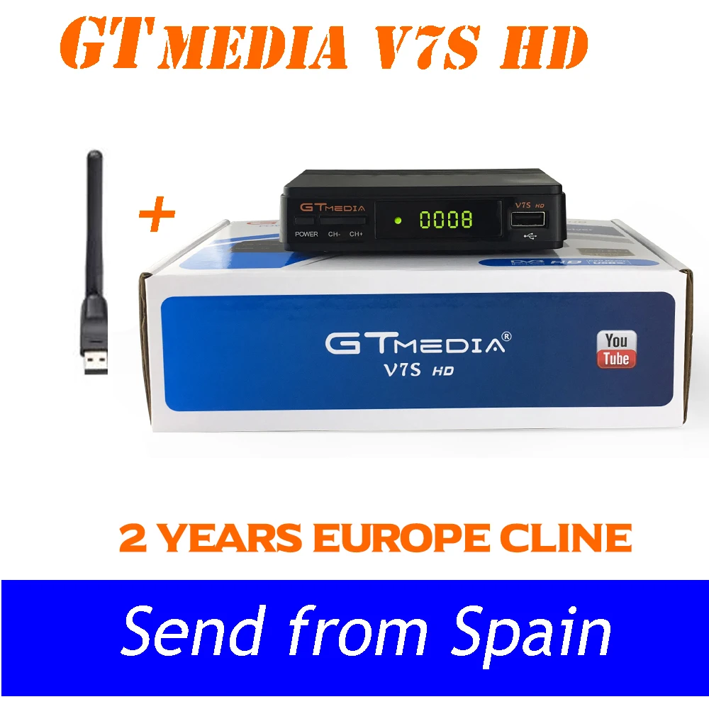 Ресивер DVB-S2 спутниковый ТВ ресивер Freesat V7 обновление до Gtmedia V7S с USB wifi Поддержка Европа cline сетевой обмен
