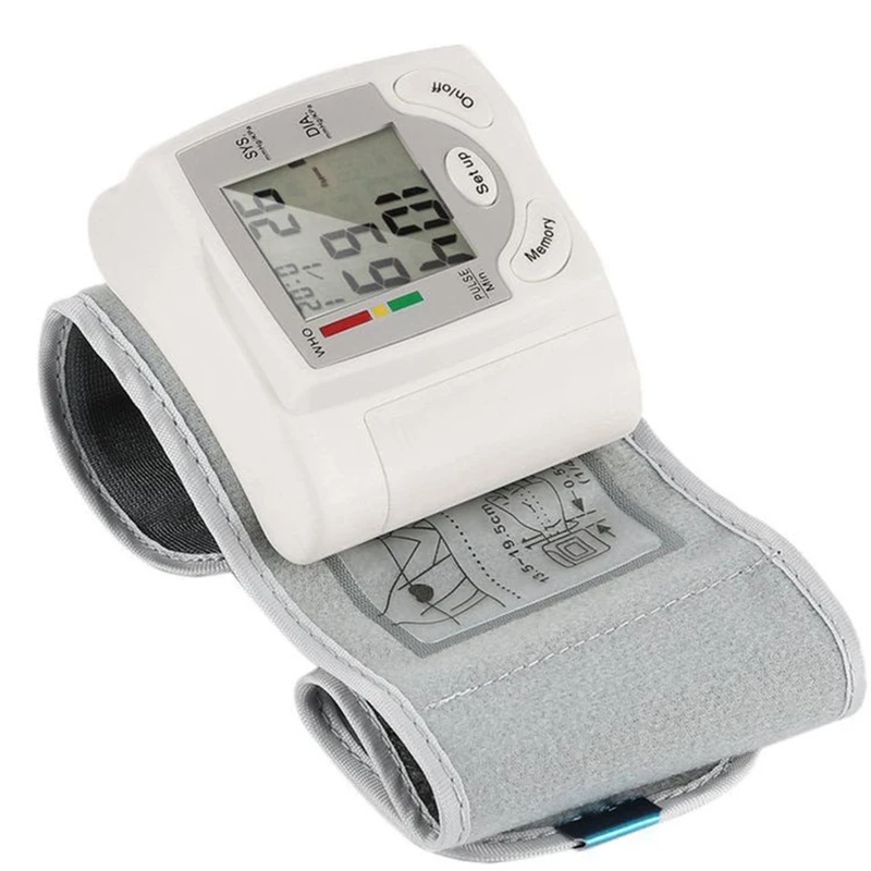 

Automatic Blood Pressure Monitor Wrist Health Heart Beat Rate Pulse Meter Tonometer Sphygmomanometer Pulsometro LCD