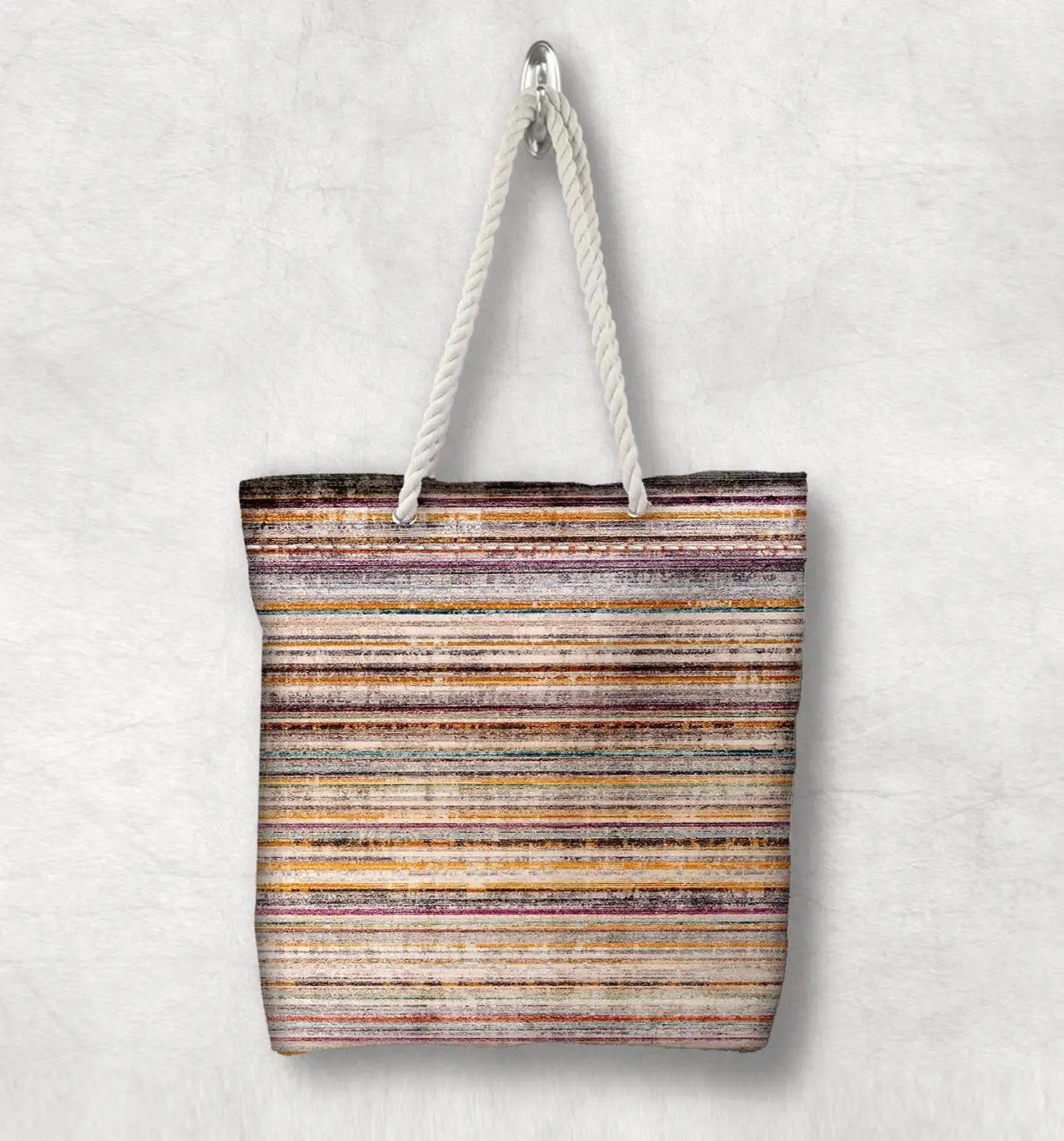 Anatolia Antique Kilim Design желтая коричневая Холщовая Сумка с ручками из веревки