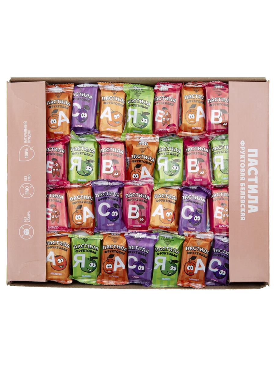 Пастила фруктовая Белёвская лавка ассорти 2000г БЕЗ САХАРА без сахара 2 кг | Без